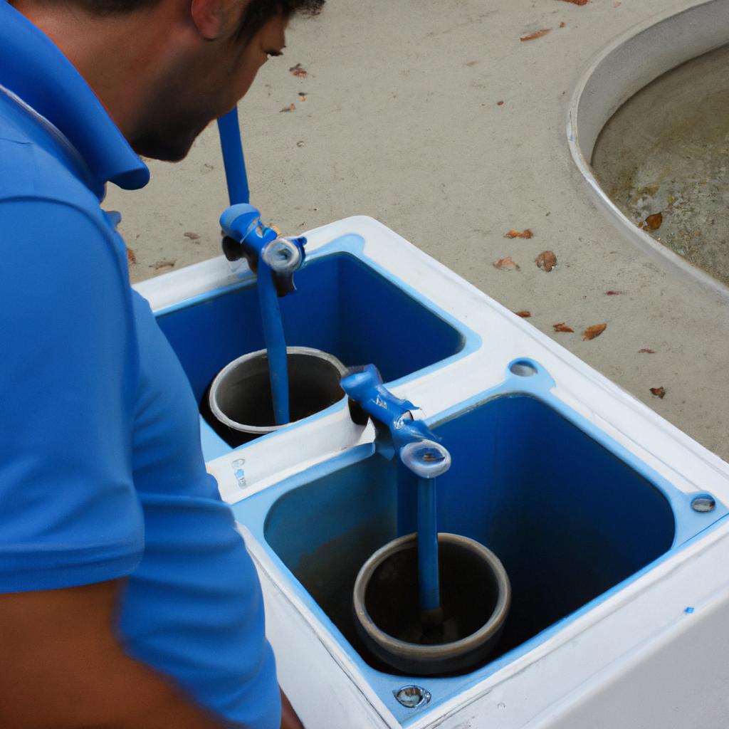 Person operating water reuse system